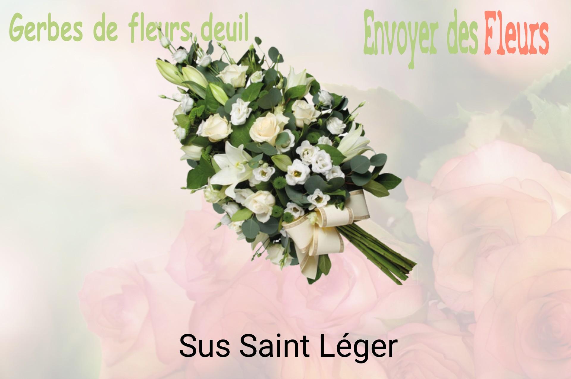 Gerbe de fleurs de deuil livrée à Sus-Saint-Léger